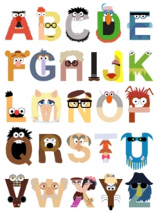89 muppet alphabet