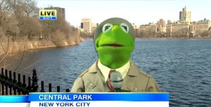 Reporter Kermit On Location at GMA