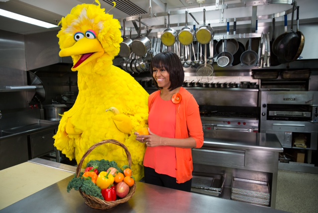 Big Bird and Michelle Obama Want Kids to Move and Eat