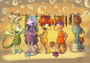 fraggle_rock__laundry_day_by_aerinsol-d5y2zo1
