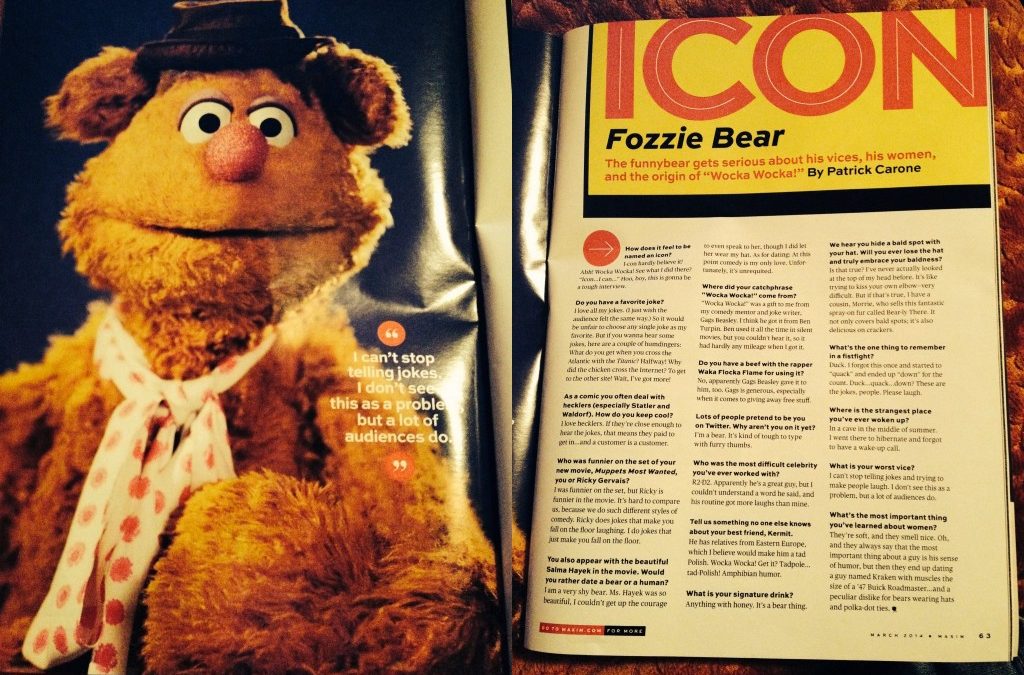 Fozzie Bears It All for Maxim Magazine