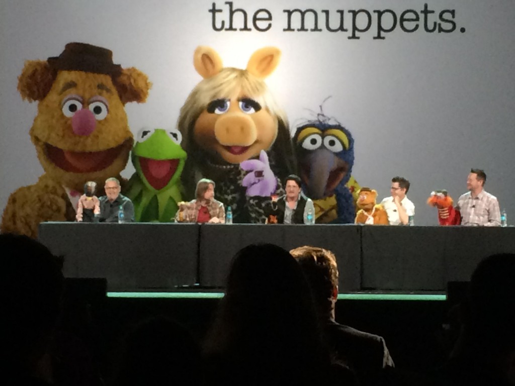 D23 Muppets onstage with performers