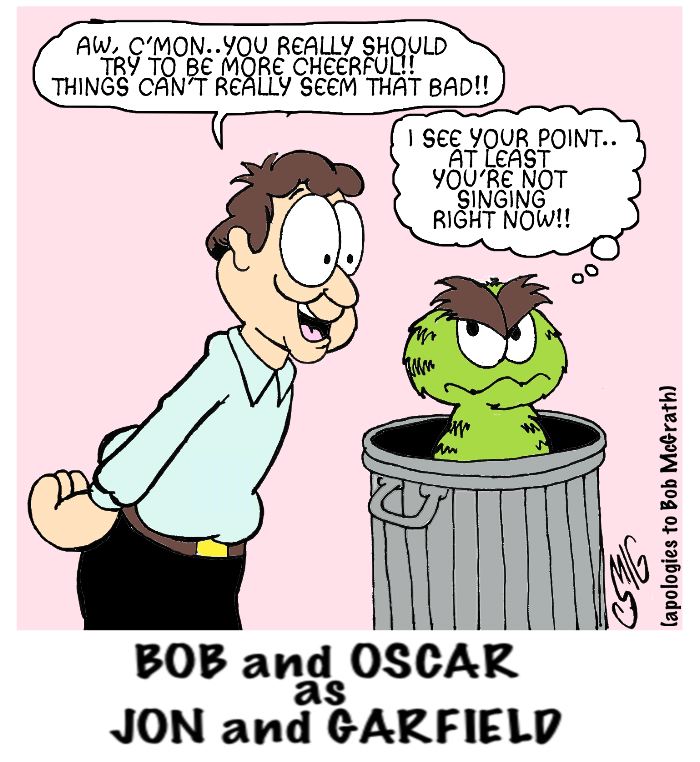 Smig - Bob and Oscar as Jon and Garfield