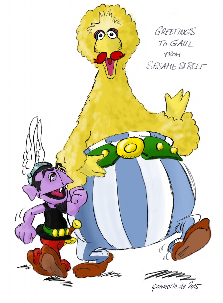 Tim Pommorin - count and big bird as asterix and obelix
