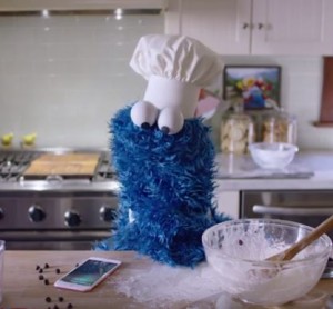 Watch Cookie Monster’s iPhone Commercial