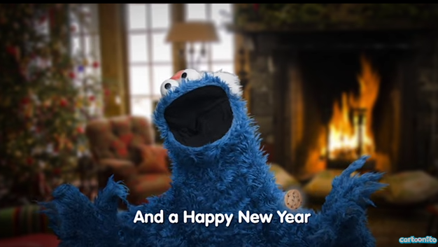 Cookie Monster Goes Cookie Caroling