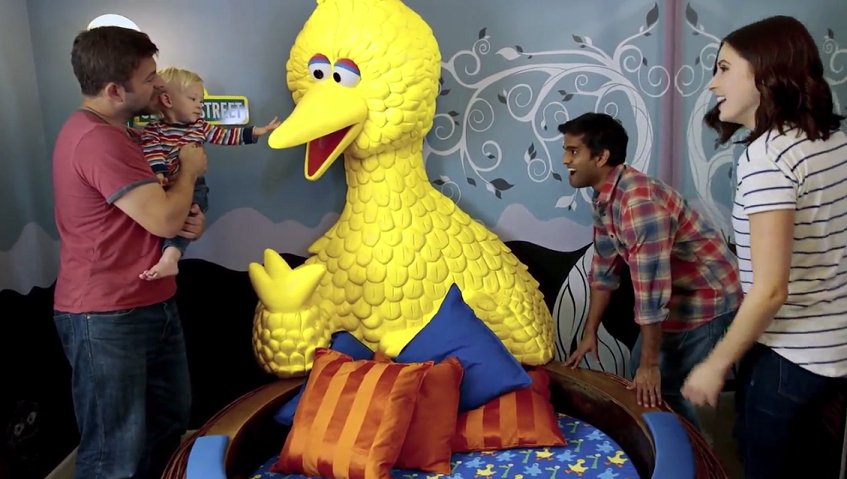 Lucky Sesame Fan Gets Big Bird Bed