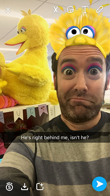 Snapchat Celebrates Big Bird’s Birthday