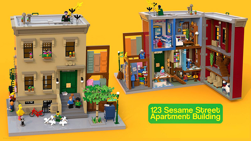 Help Build 123 Sesame Street in LEGO