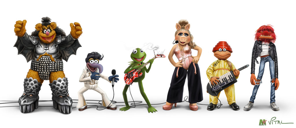 ToughPigs Art: Jesse Vital’s Rock and Roll Muppets