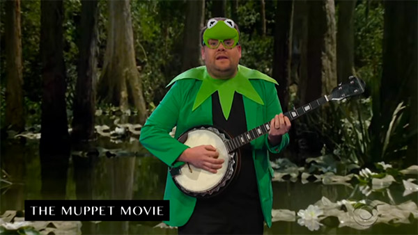 Featuring James Corden as Kermit the Frog
