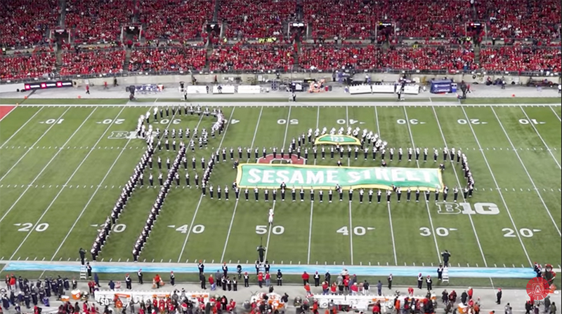 Ohio State Marching Band’s Halftime Sesame Street Celebration