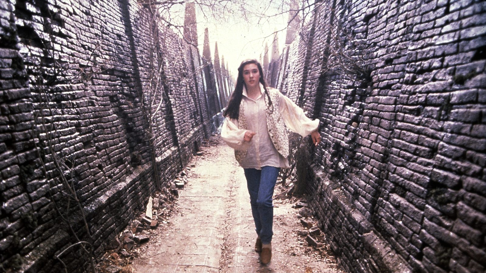 Sarah running through the labyrinth in Labyrinth.