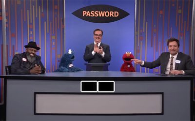Elmo and Cookie Monster Play Password on Tonight Show