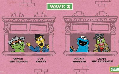 Wave 2 of Super7’s Sesame Street ReAction Figures Feature Guy Smiley, Lefty the Salesman and More