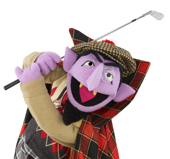 The Count playing golf.