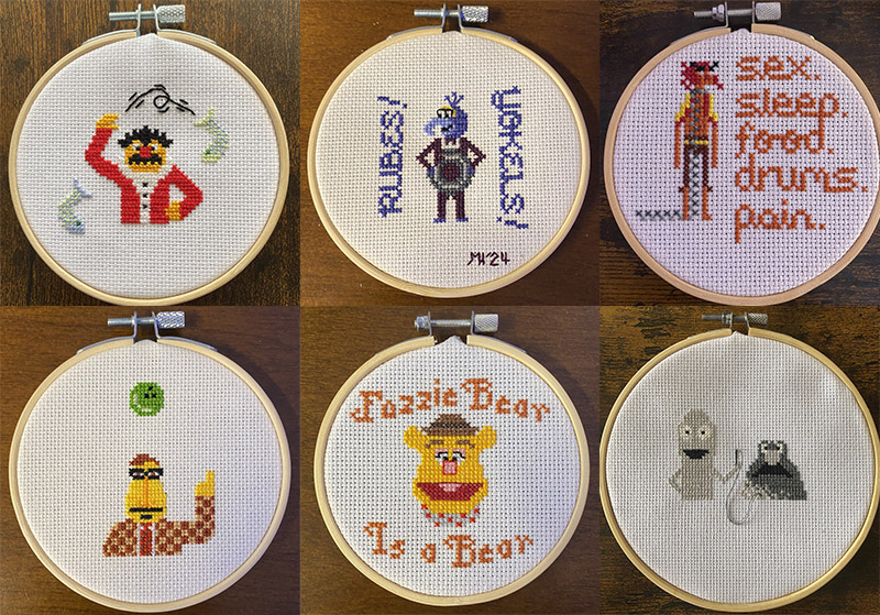 ToughPigs Art: Cross Stitched Muppets